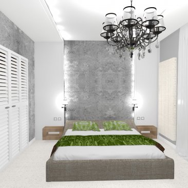 Aranżacja sypialni - podświetlany sufit i ściany